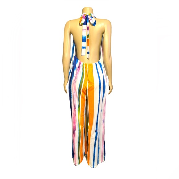 Gorgeous Dolls Multicolor Layla Halter Jumpsuit - Picture 6 of 6